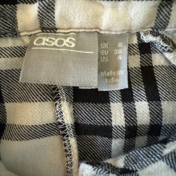 ASOS 100% Cotton Oversized Lightweight Plaid Shirt - Picture 9 of 10